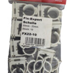 Klemmschelle Rohrschellen für Lehrrohr 20mm - 23 mm , 10 Stück von Fix Expert Fx22-10