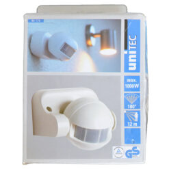 Unitec Bewegungsmelder 180°, Reichweite 12m, max. 1000W , weiß