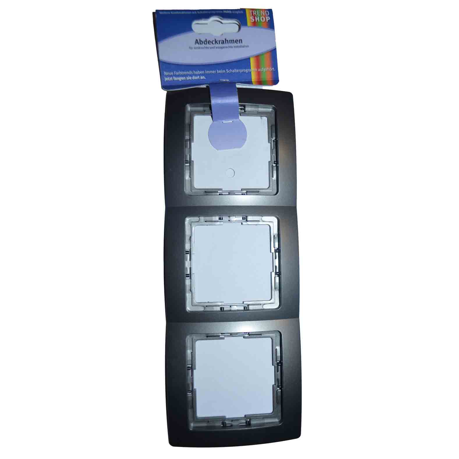 Kopp Abdeckrahmen 3-Fach Paris Creme-Weiß - Moderner Schalterrahmen | Für Senkrechte & Waagerechte Montage