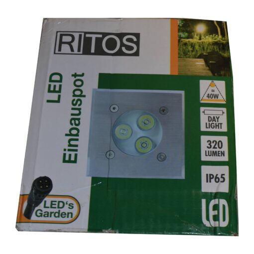 REV Ritter LED Einbauspot, IP 65 , 3 W, silber,