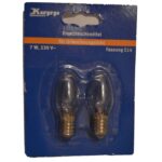 Kopp Ersatzlampe Leuchtmittel Fassung E14 Glühlampe 7 W, 230V~ , 2 Stück