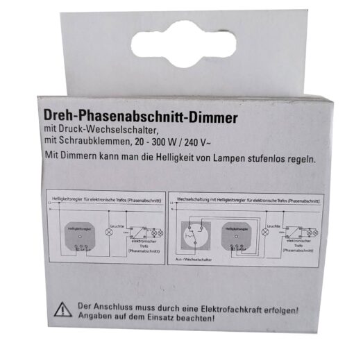 Unitec Ersatz Dimmer , Dreh-Pasenabschnitt-Dimmer 20-300 W
