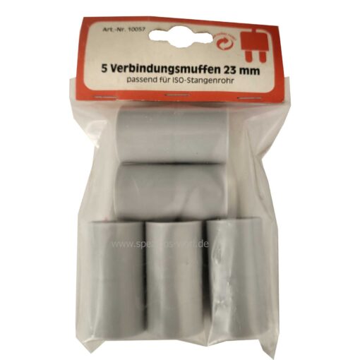 Heidemann Verbindungsmuffe 23 mm passend für ISO-Stangenrohr, grau