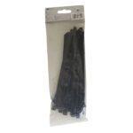 Kabelbinder wiederverschließbar 200 x 7.6 mm, schwarz