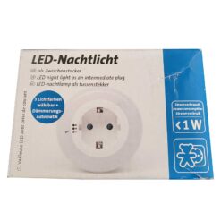 LED Nachtlicht als Zwischenstecker mit Dämmerungsautomatik , farbig